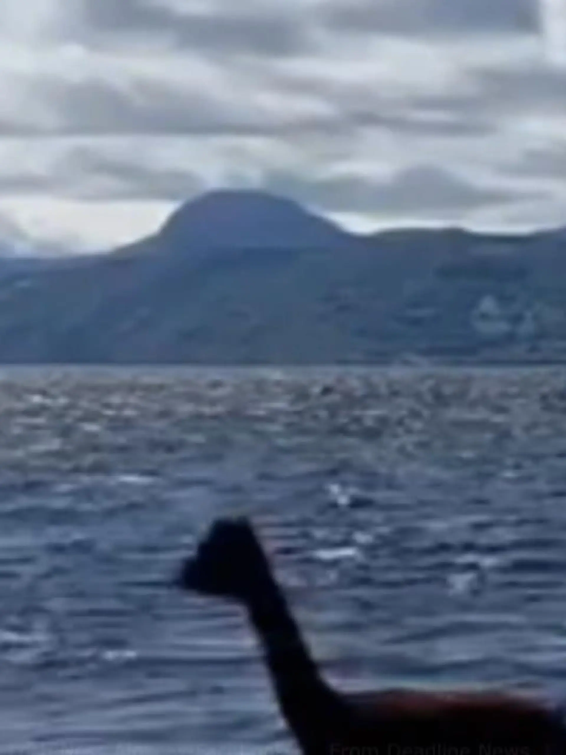 Zuschauer filmen ein Wesen in Loch Ness, das an Seeungeheuer Nessie erinnert.
