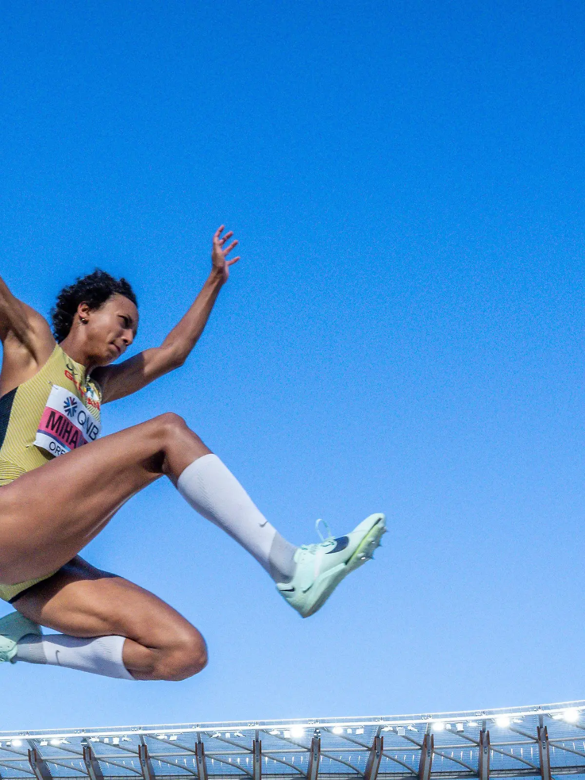 ARCHIV - 25.07.2022, USA, Eugene: Leichtathletik: Weltmeisterschaft, Weitsprung, Frauen, Finale. Malaika Mihambo (LG Kurpfalz) aus Deutschland in Aktion. Sie zählt zu den großen Stars der European Championships vom 11. bis 21. August in München. (zu dpa "Weitsprung-Olympiasiegerin Mihambo: «Sport ist mehr als nur Fußball") Foto: Michael Kappeler/dpa +++ dpa-Bildfunk +++