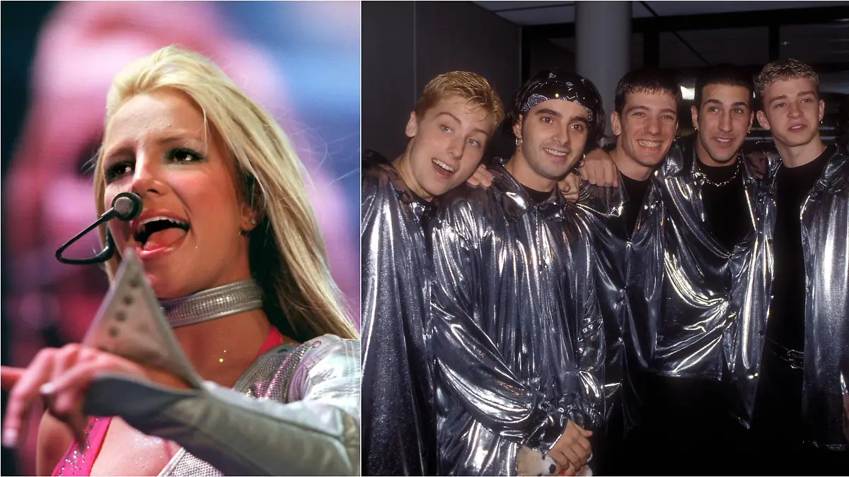Britney Spears und die Boyband *NSYNC in den 90er Jahren