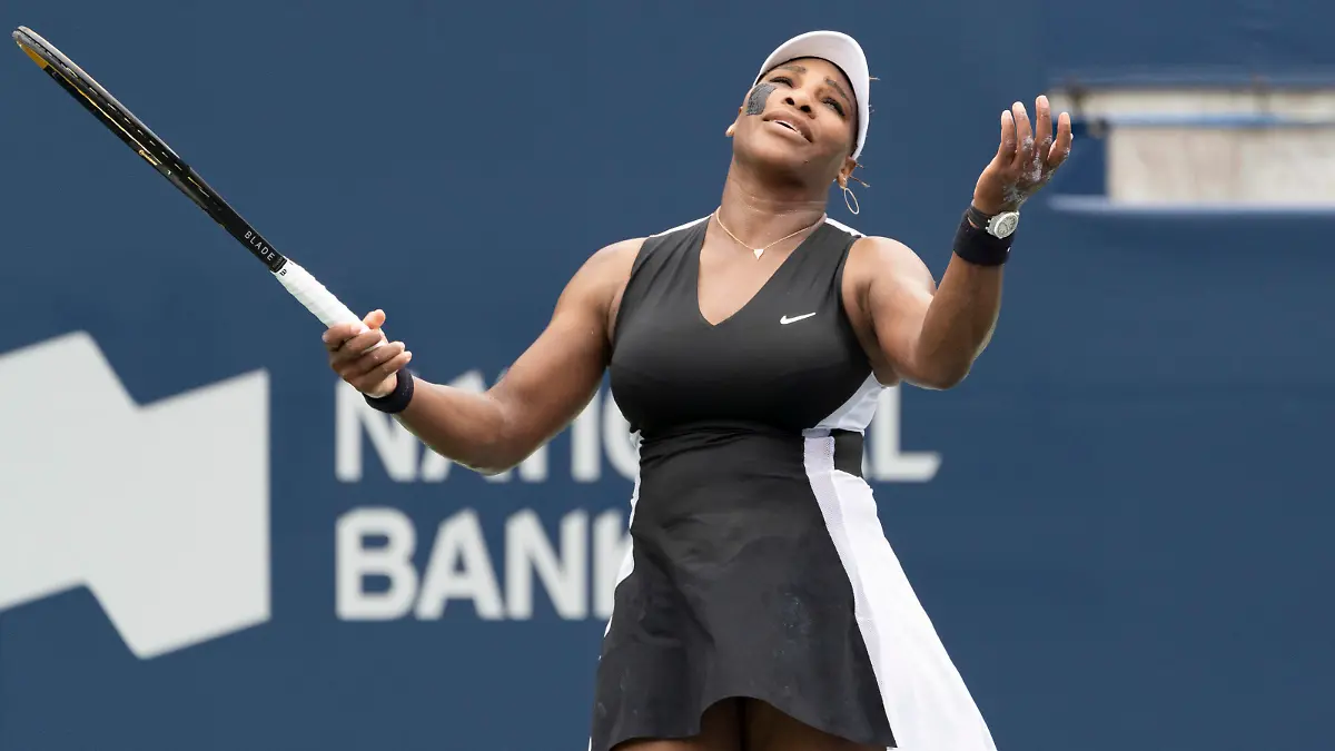 August 8, 2022, Toronto, Ontario, Canada: SERENA WILLIAMS reacts at the National Bank Open in Toronto Canada. Williams won 6:3, 6:4. (Credit Image: © Arlyn McAdorey/ZUMA Press Wire) / action press