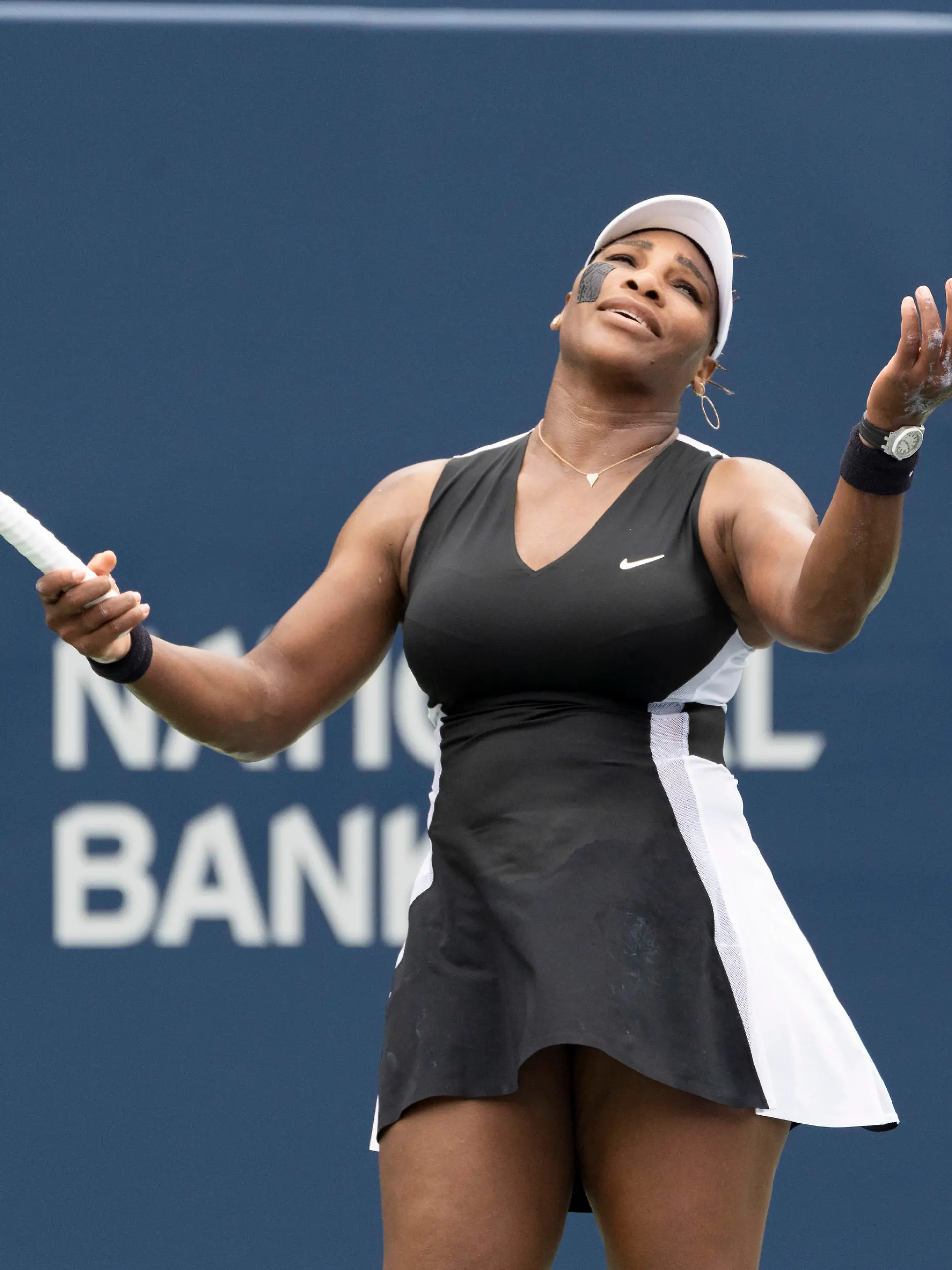 August 8, 2022, Toronto, Ontario, Canada: SERENA WILLIAMS reacts at the National Bank Open in Toronto Canada. Williams won 6:3, 6:4. (Credit Image: © Arlyn McAdorey/ZUMA Press Wire) / action press