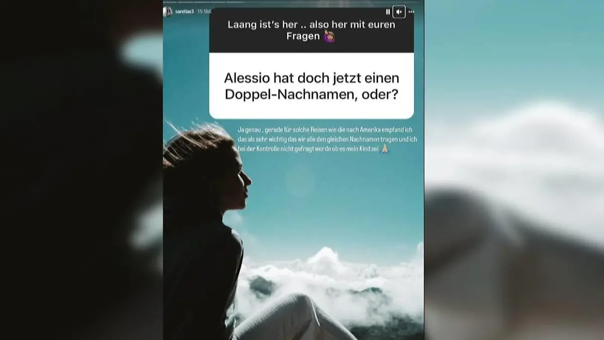 Sarah Engels erklärt, warum Alessio jetzt einen Doppelnamen hat.