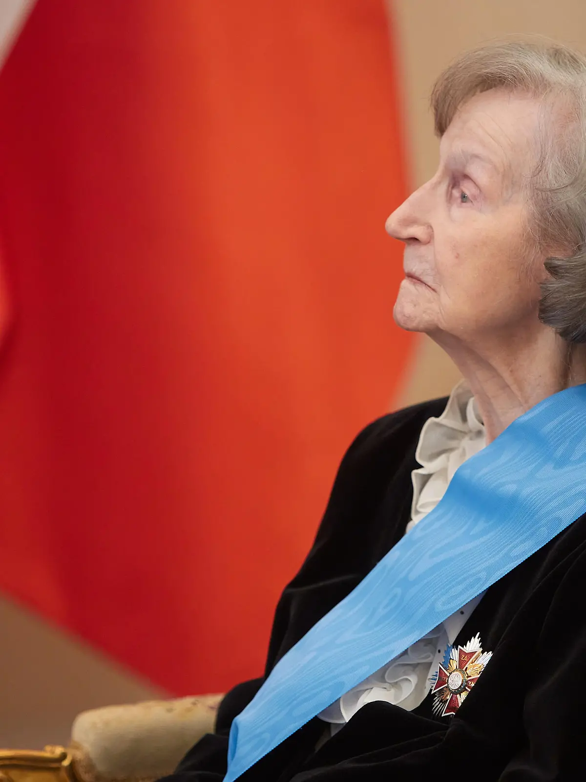 January 24, 2020, Warsaw, Mazovian, Poland: President The Republic of Poland ANDRZEJ DUDA Awarded the Highest State Decoration of Fhe Republic of Poland, Order Of The Withe Eagle,ZOFIA STEFANIA POSMYSZ-PIASECKA - Writer And Screenwriter, Prisoner of the Auschwitz, RavensbrÃÂ_ck and Neustadt-Glewe Concentration Camps (From 1942 Until Liberation)..in the picture: ZOFIA STEFANIA POSMYSZ-PIASECKA (Credit Image: © Hubert Mathis/ZUMA Wire