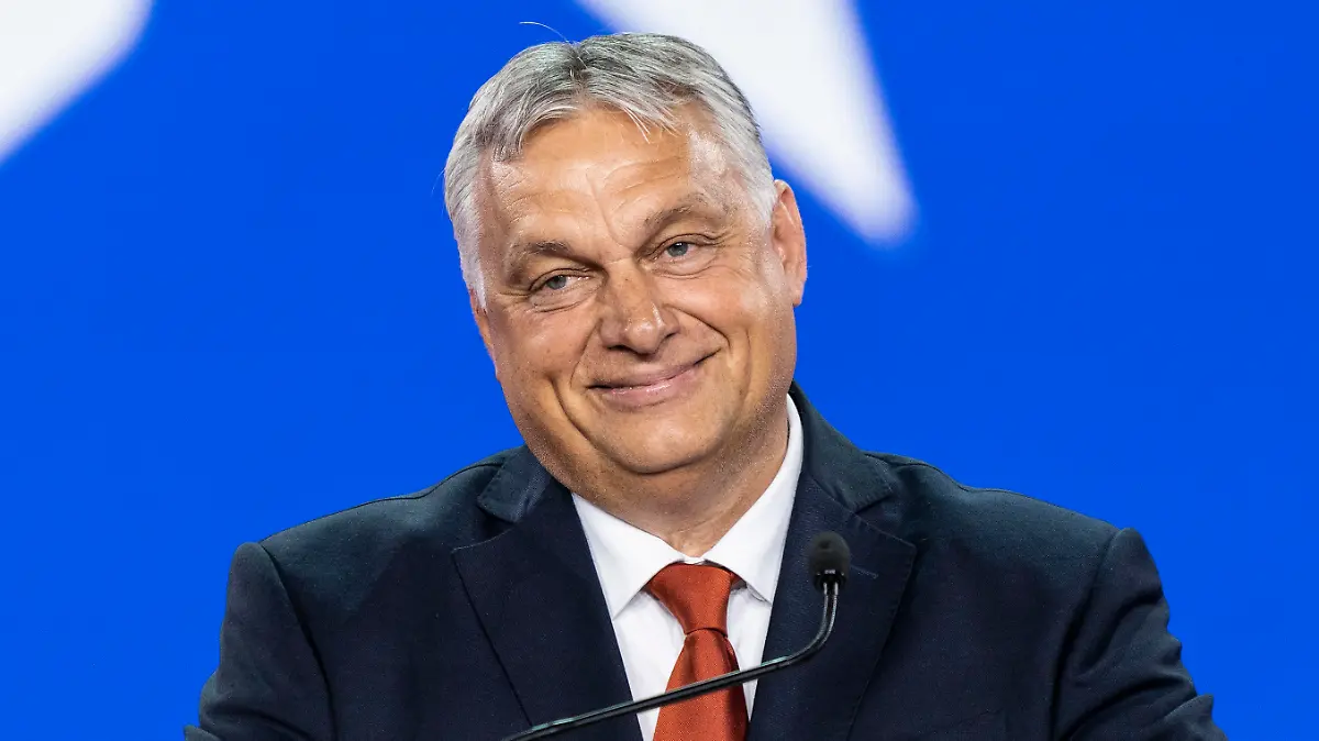 August 4, 2022, Dallas, Texas, United States: Prime Minister of Hungary Victor Orban speaks at CPAC Texas 2022 conference at Hilton Anatole. (Credit Image: © Lev Radin/Pacific Press via ZUMA Press Wire) / action press