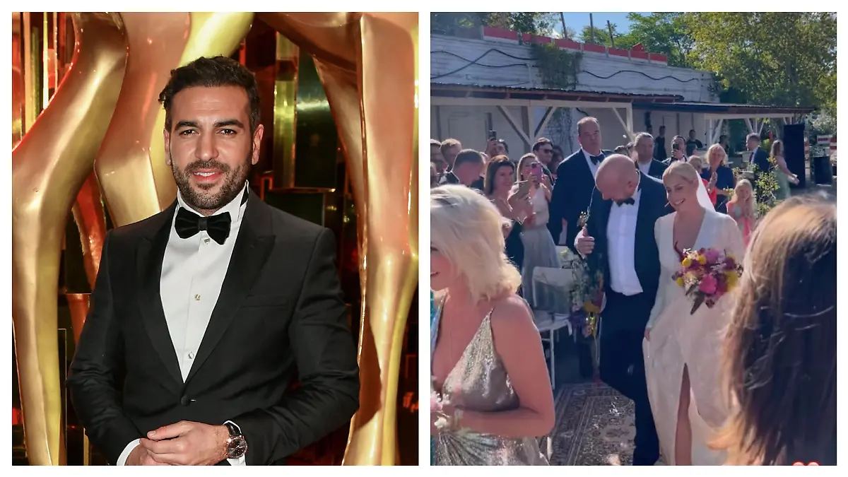 Elyas M'Barek teilt im Netz Aufnahmen von Anika Deckers Brautkleid.