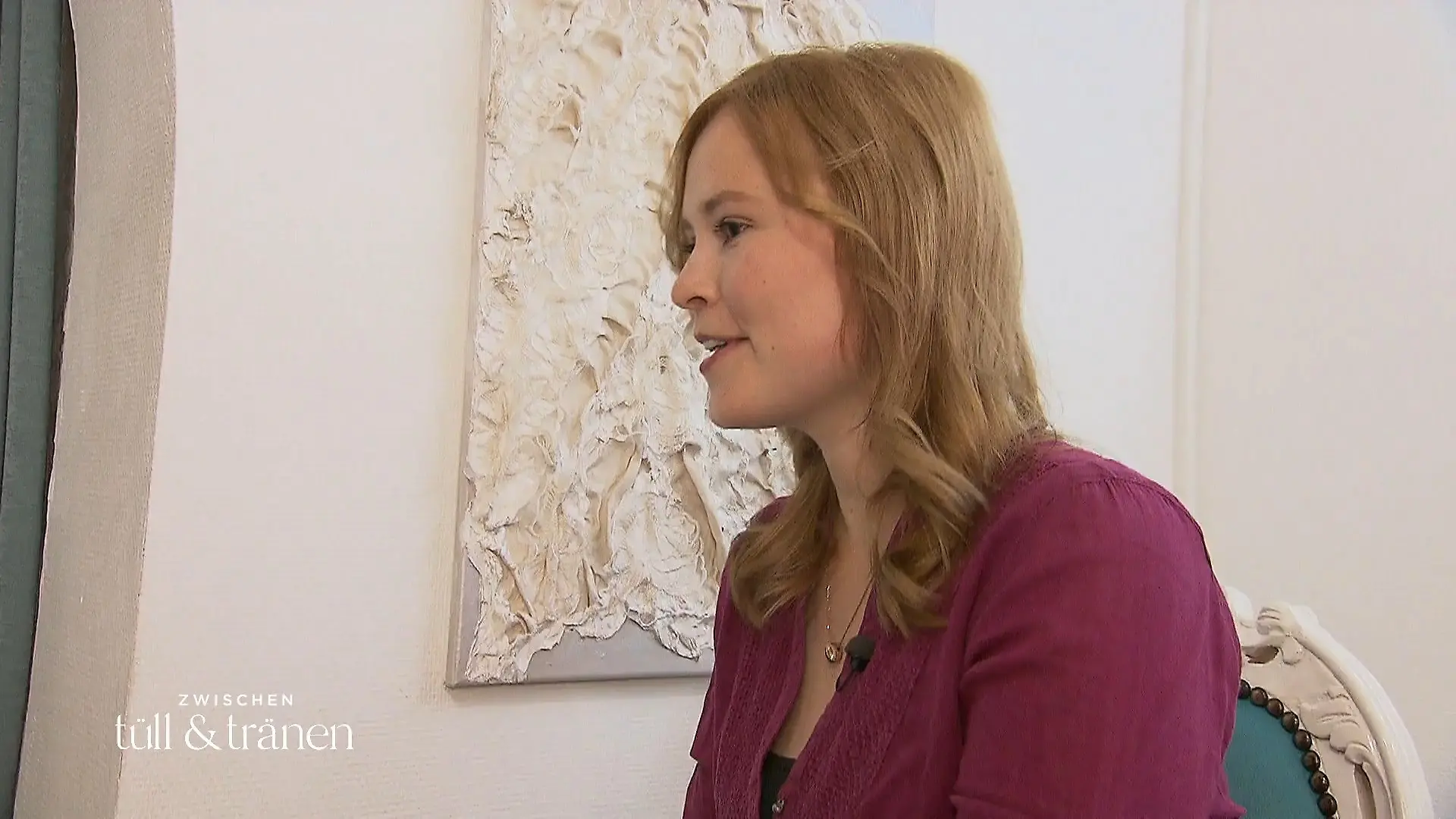 Die erste von drei Anproben Braut Helena