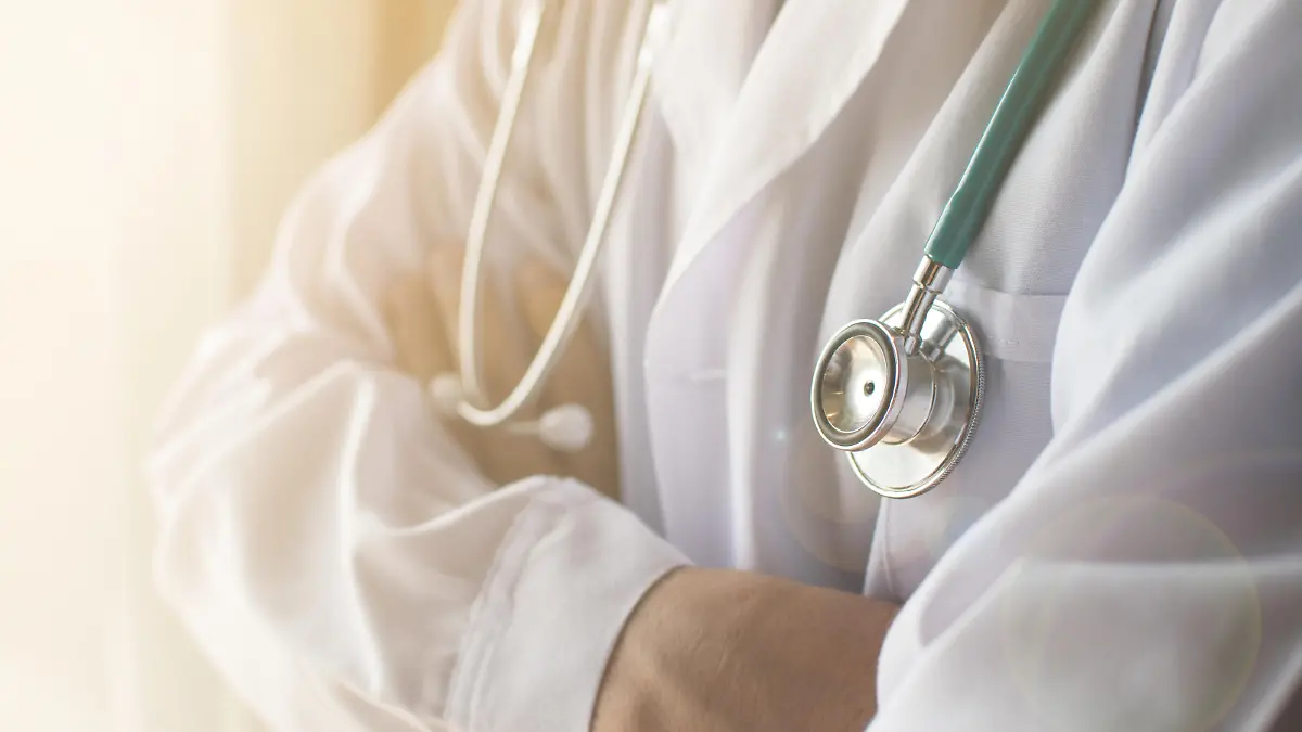 Medical doctor or physician staff in white gown uniform with stethoscope in hospital or clinic service, healthcare concept.