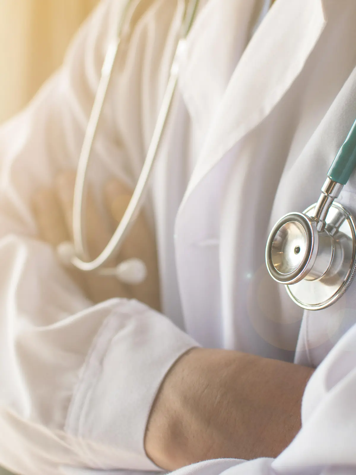 Medical doctor or physician staff in white gown uniform with stethoscope in hospital or clinic service, healthcare concept.