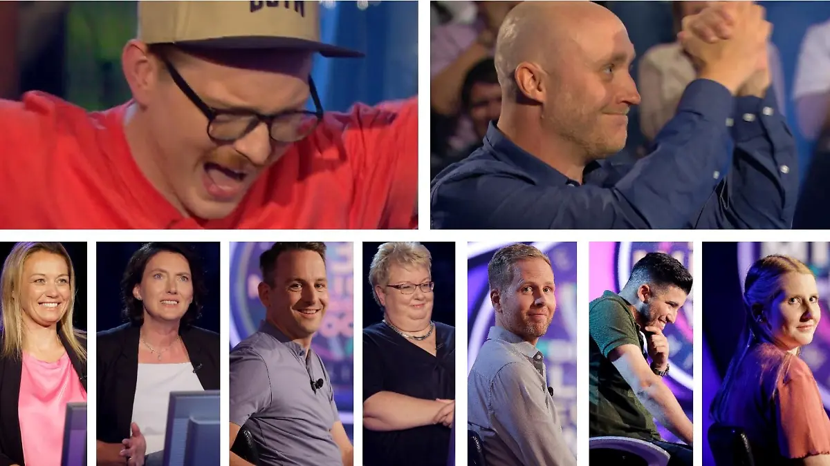 Diese neun "Wer wird MIllionär?"-Kandidaten spielen im großen Finale am Donnerstag, 4. August bei Günther Jauch um drei Millionen Euro