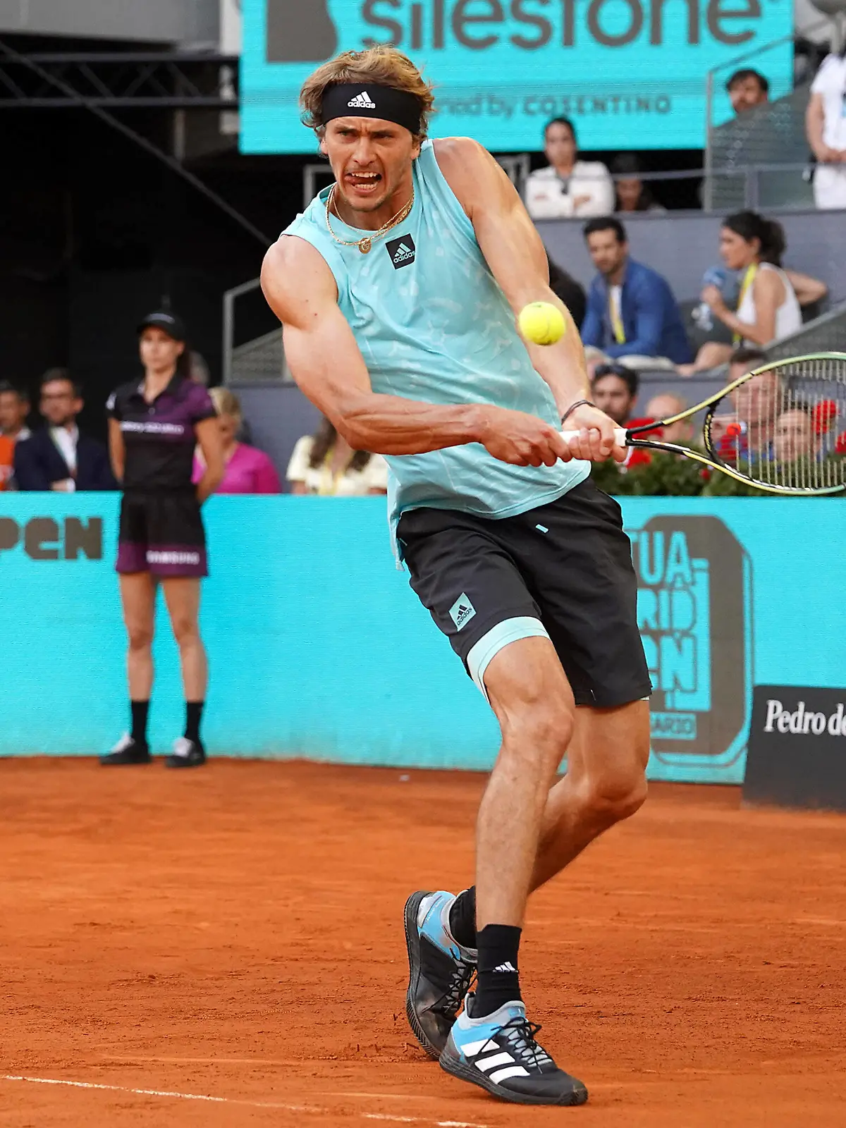  Alexander Zverev, Germany, during Madrid Open Tennis 2022 final match. May 8, 2022. 20220508666