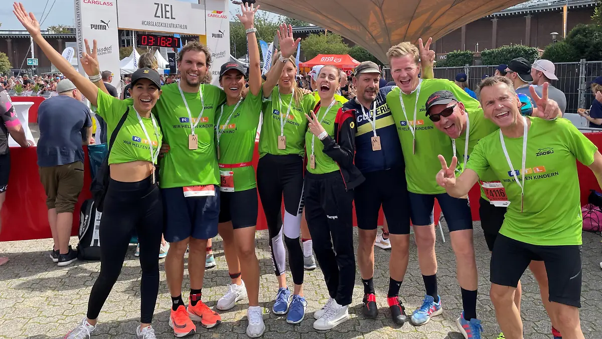 Mit Team-Staffel Spenden sammeln Carglass® Köln Triathlon
