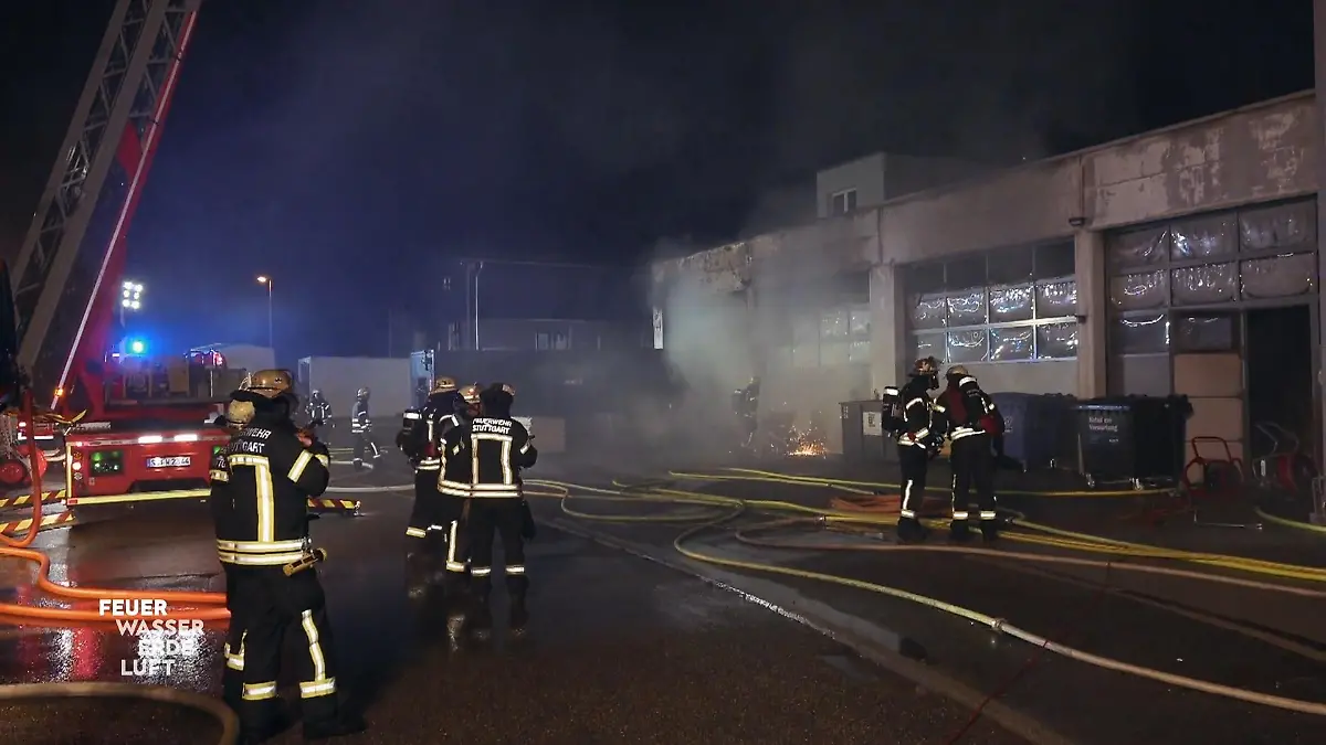 Brandeinsatz der Feuerwehr In Stuttgart