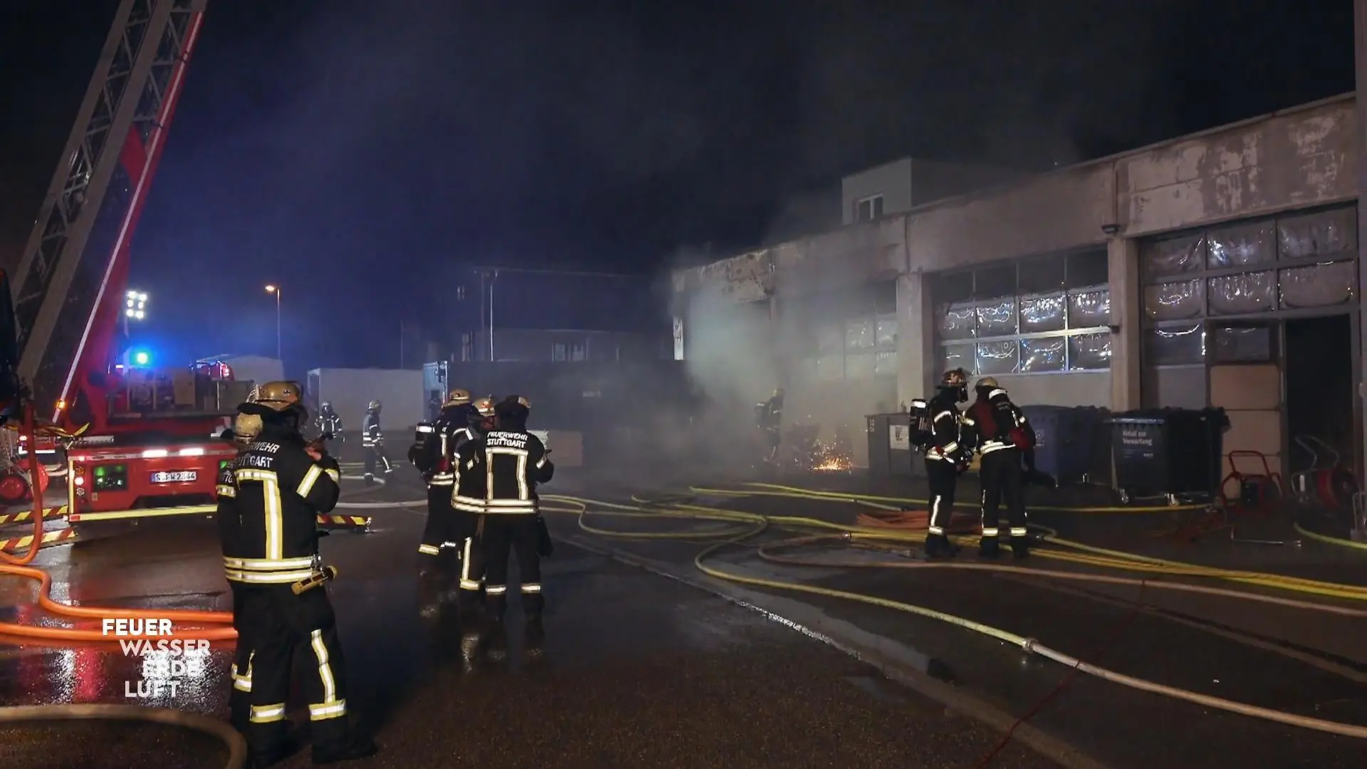 Brandeinsatz der Feuerwehr In Stuttgart
