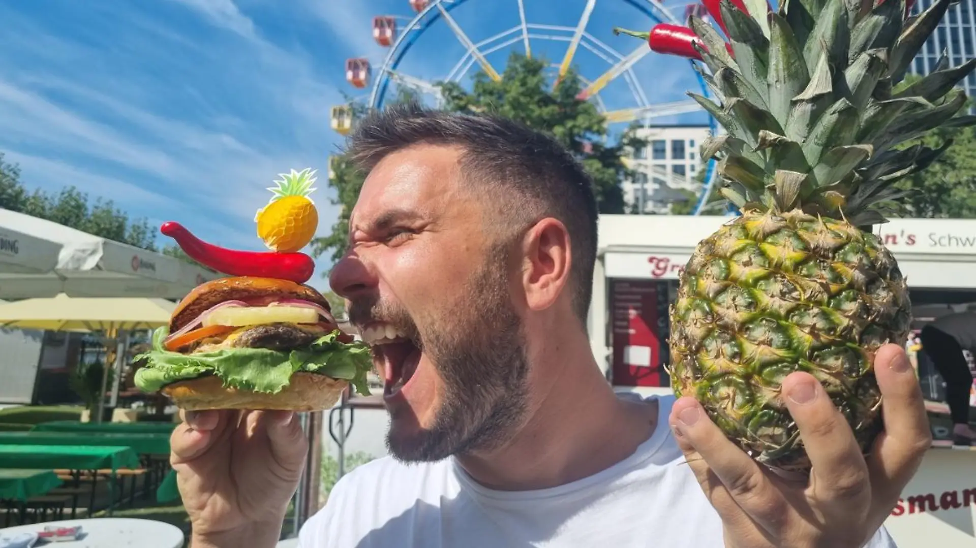 Der Party-Hit "Layla" kommt nach Hessen - als Burger. Der Frankfurter Gastronom Patrick Hartmann präsentiert seine neuste Kreation auf dem Mainfest in Frankfurt. Trotz des umstrittenen Malle-Songs freut er sich auf das Feedback der Gäste.