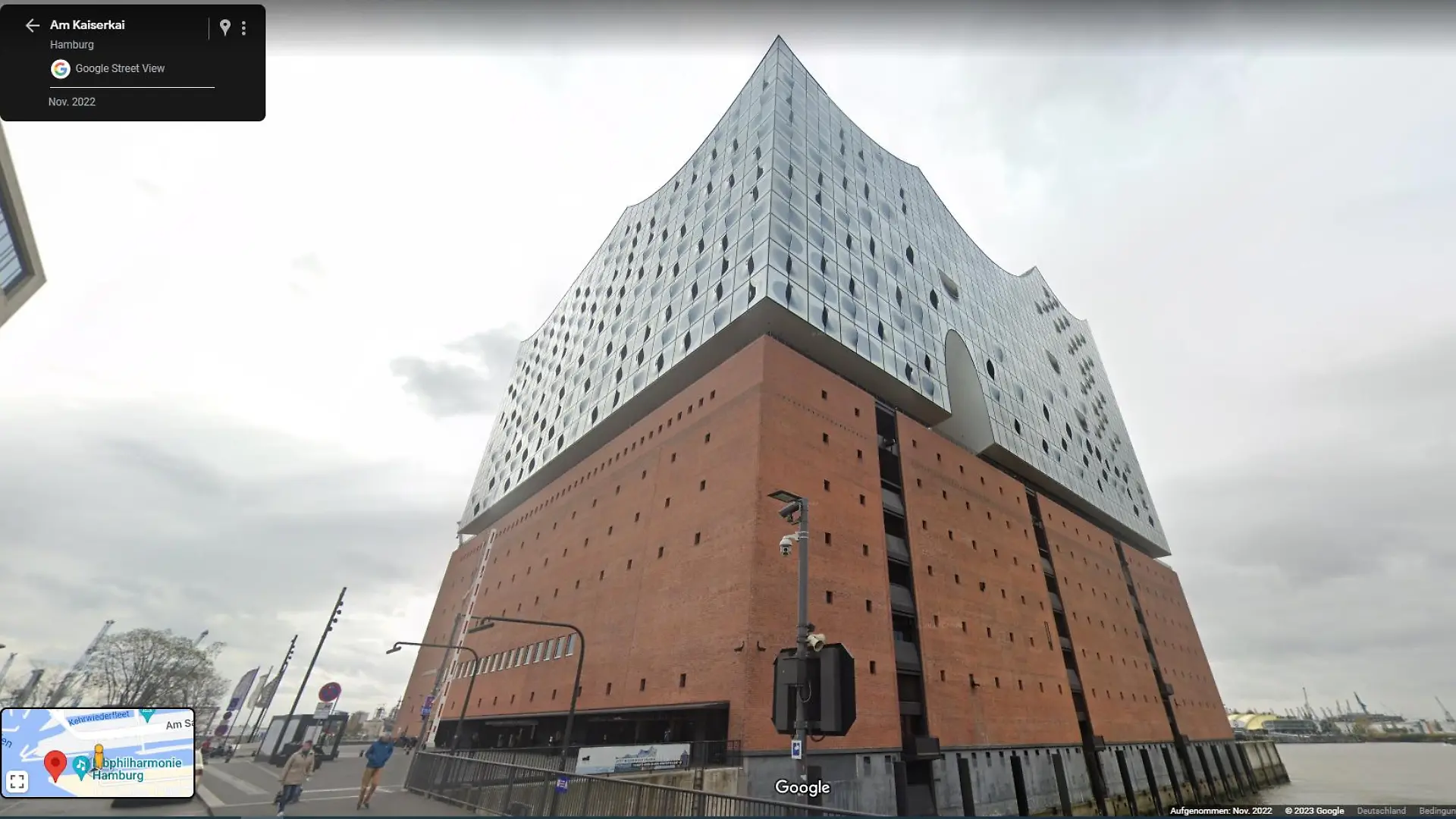 Die Elbphilharmonie in Hamburg gehört nun auch zu den aktuellen Bildern bei Googles Street View