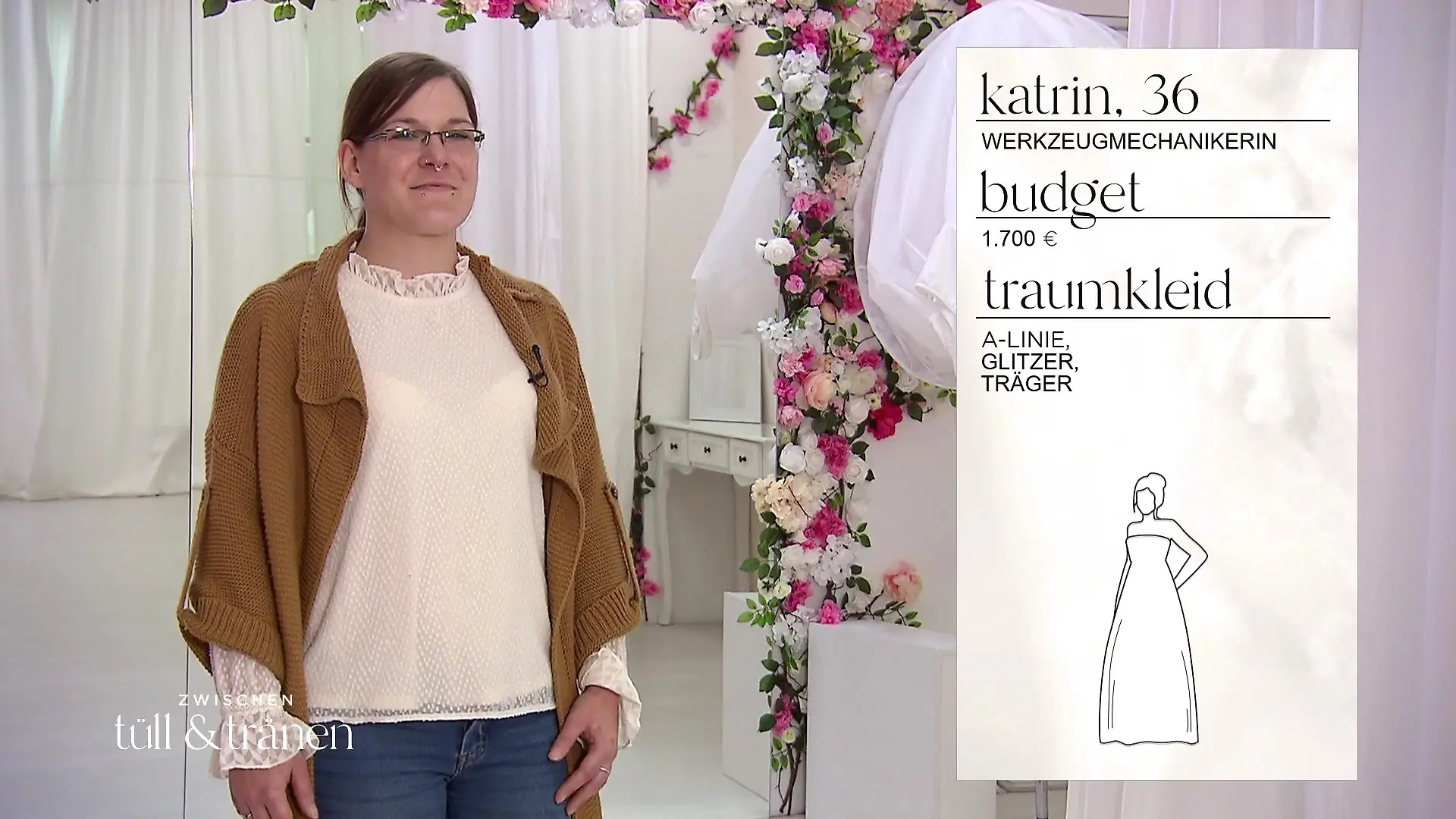 Braut Katrin trägt nie Kleider Blaumann und Jeans