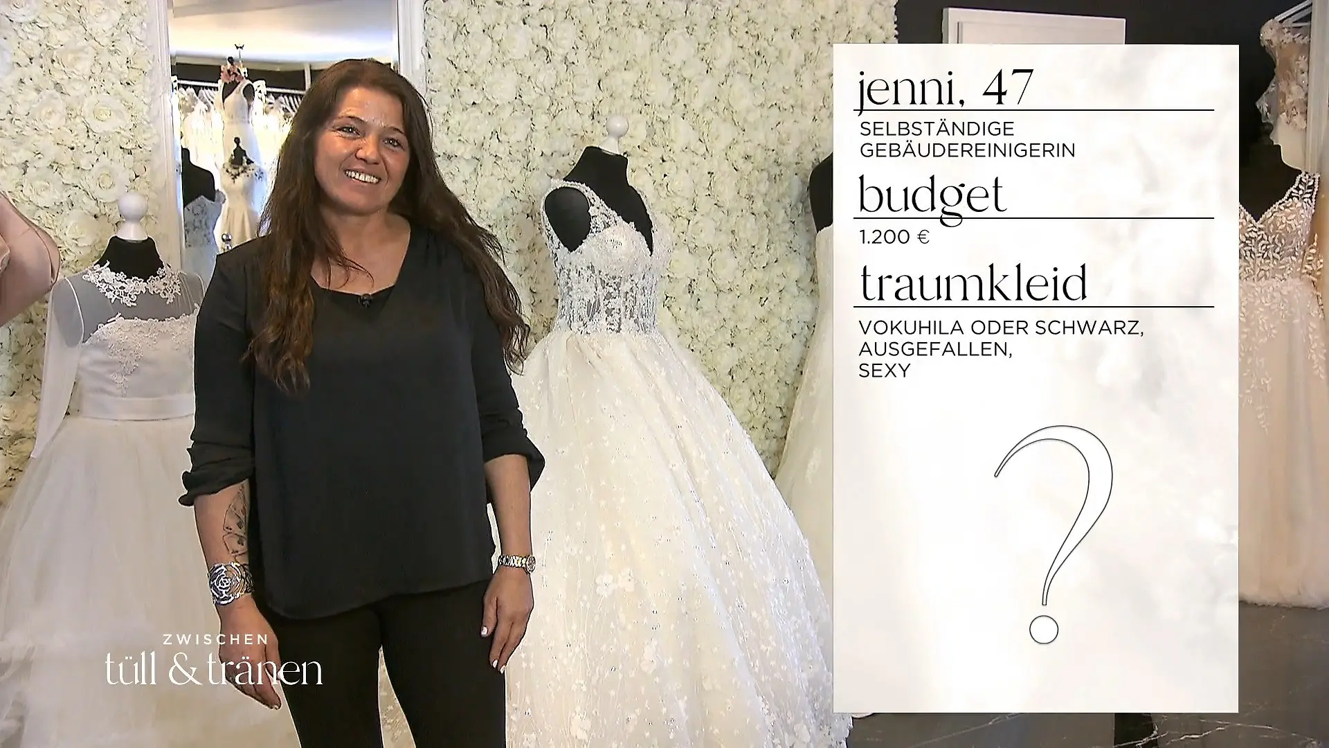 Ein Vokuhila-Kleid für Braut Jenni? Christian ist skeptisch