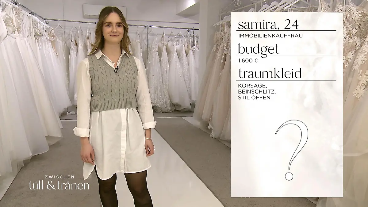 Samira will ein "Ich bin sexy"-Kleid Traumkleid Samira