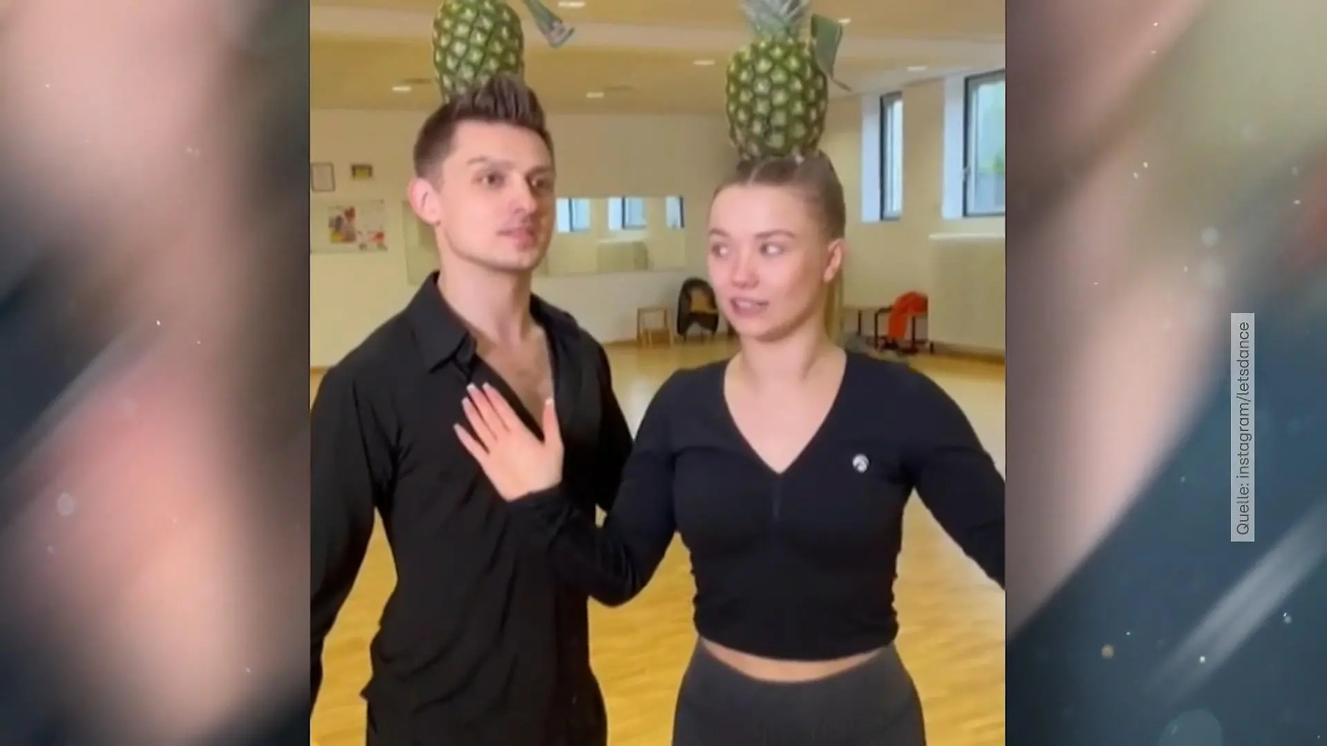 Zsolt und Julia haben ihr ganz eigenes Gleichgewichtstraing Let's Dance 2023: "Sei wie Ananas!"