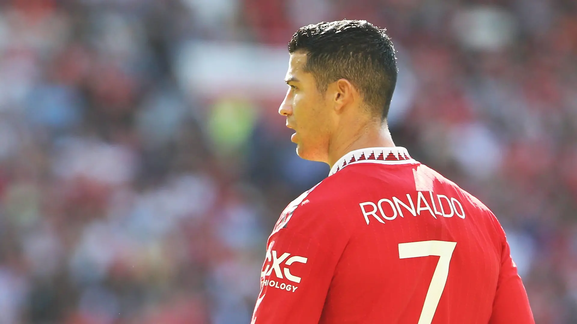Manchester United, ManU v Rayo Vallecano Pre-Season Friendly 31/07/2022. Manchester United Forward Cristiano Ronaldo 7 during the Pre-Season Friendly match between Manchester United and Rayo Vallecano at Old Trafford, Manchester, England on 31 July 2022. Manchester Old Trafford Greater Manchester England Editorial use only PUBLICATIONxNOTxINxUK , Copyright: xJohnxBradleyx PSI-15589-0019