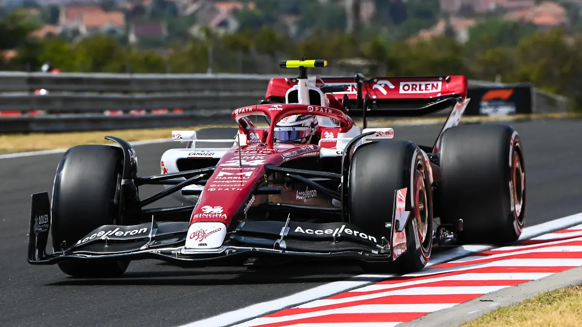 Formula 1 2022: Hungarian GP HUNGARORING, HUNGARY - JULY 29: Zhou Guanyu, Alfa Romeo C42 during the Hungarian GP at Hungaroring on Friday July 29, 2022 in Budapest, Hungary. Photo by Mark Sutton / Sutton Images Images PUBLICATIONxINxGERxSUIxAUTxHUNxONLY GP2213_130216DSC_4266 