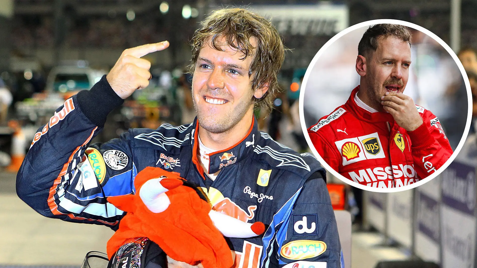 Sebastian Vettel: Zwischen Red-Bull-Jubel und Ferrari-Frust.