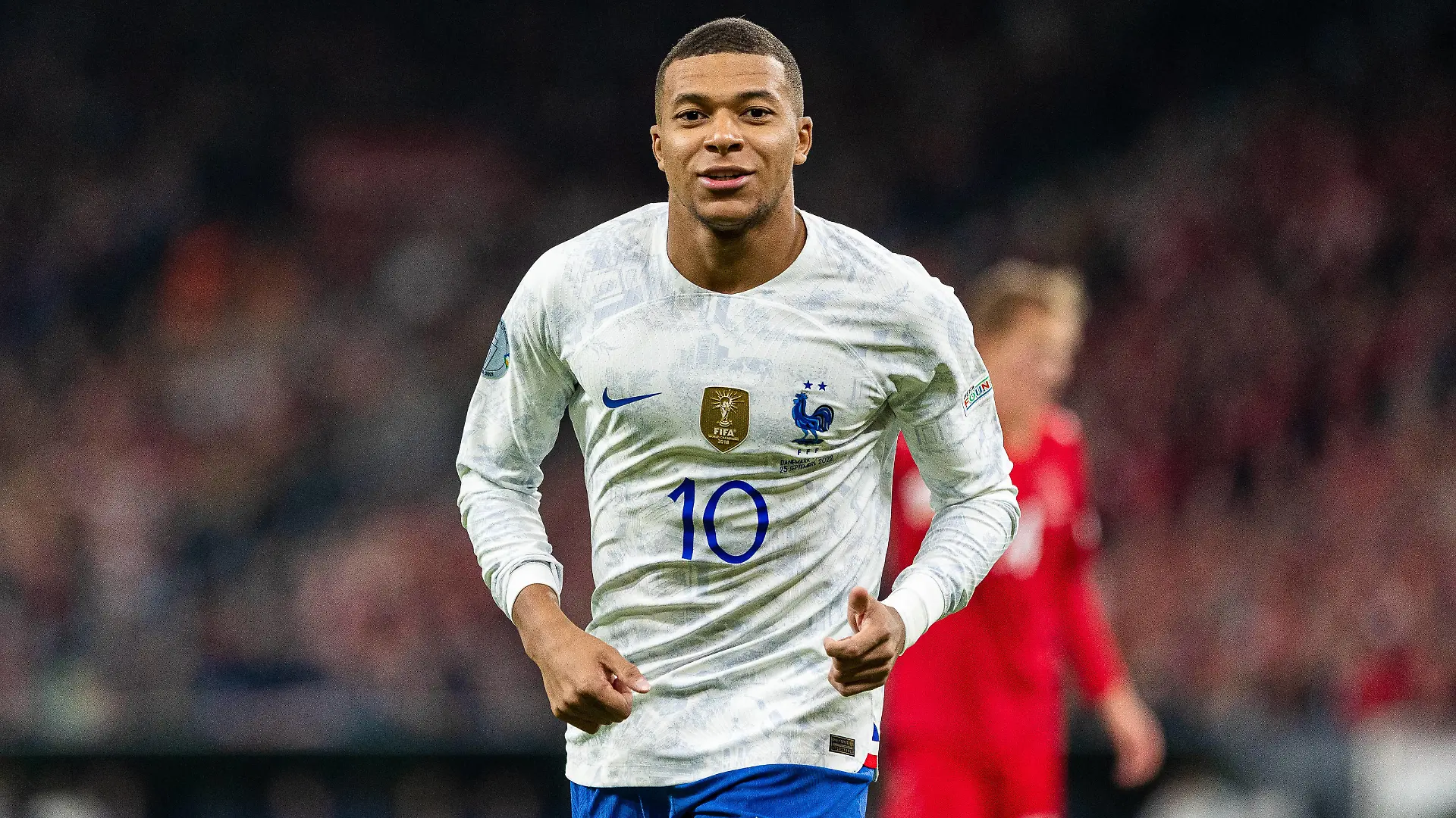 Denmark v France, UEFA Nations League, Copenhagen, Denmark Copenhagen, Denmark. 25th, September 2022. Kylian Mbappe 10 of France seen during the UEFA Nations League match between Denmark and France at Parken in Copenhagen. Copenhagen Denmark PUBLICATIONxNOTxINxDENxNORxFIN Copyright: xGonzalesxPhoto/DejanxObretkovicx