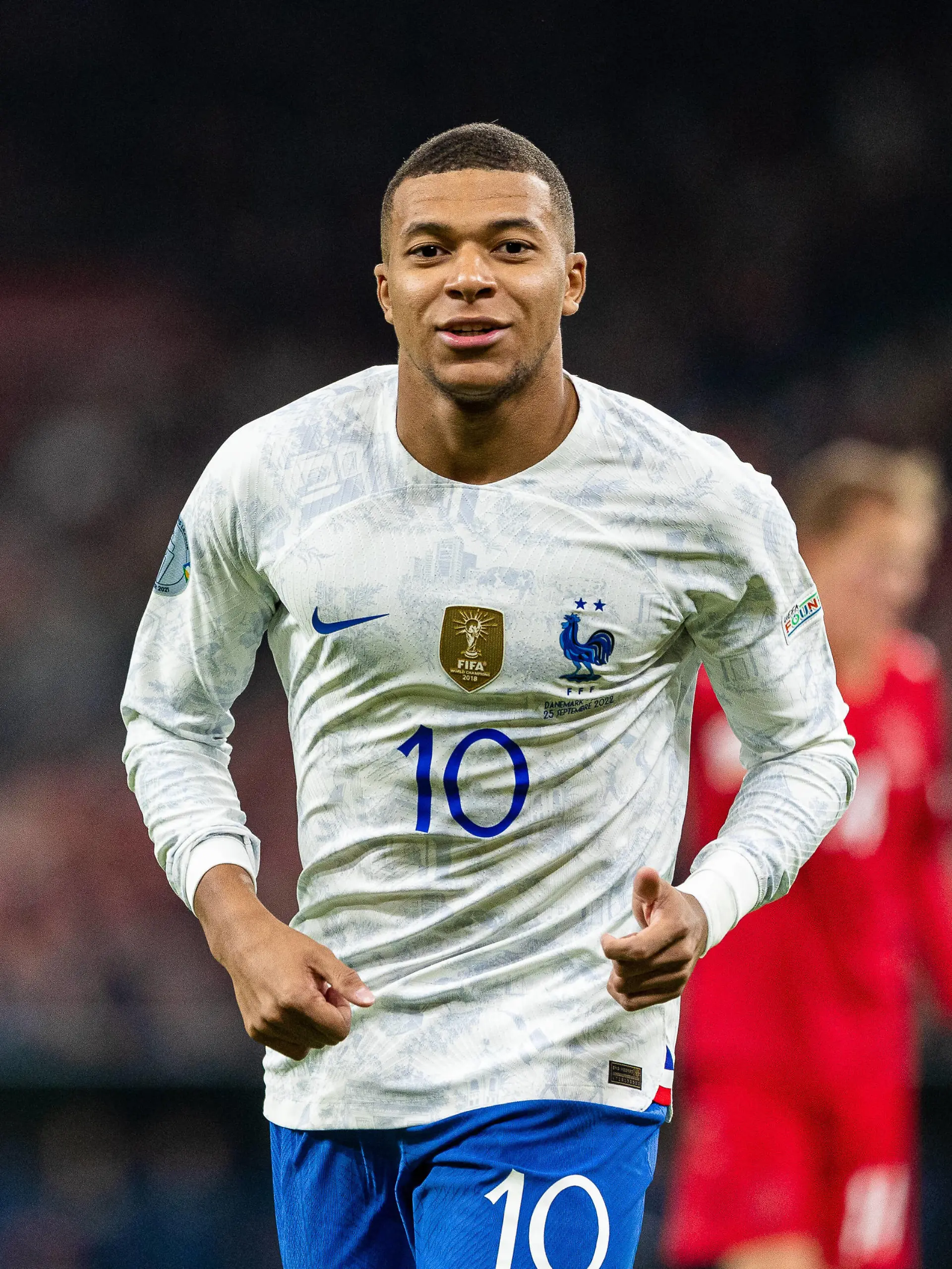 Denmark v France, UEFA Nations League, Copenhagen, Denmark Copenhagen, Denmark. 25th, September 2022. Kylian Mbappe 10 of France seen during the UEFA Nations League match between Denmark and France at Parken in Copenhagen. Copenhagen Denmark PUBLICATIONxNOTxINxDENxNORxFIN Copyright: xGonzalesxPhoto/DejanxObretkovicx 