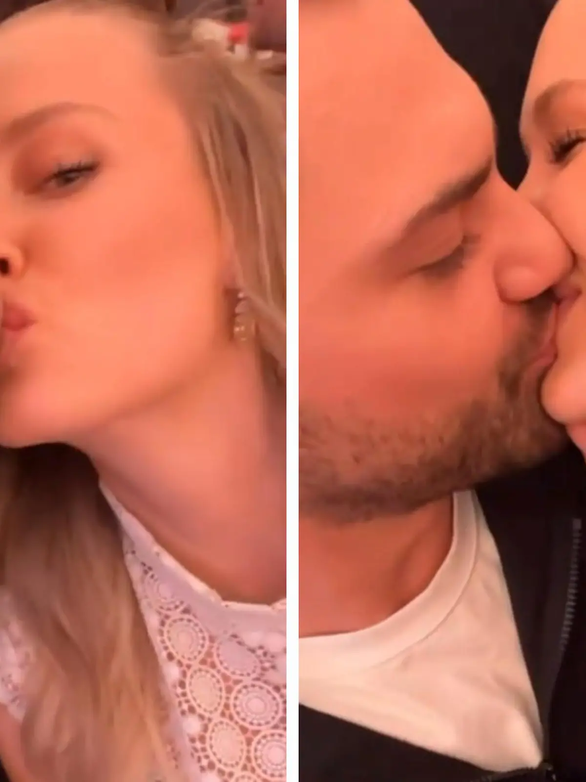 Jimi Blue Ochsenknecht und Laura Marie Geissler küssen sich