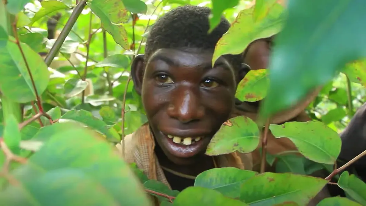 The 21-year old boy from Rwanda, who can't speak and eats grass and likes the jungle. (Newsflash)