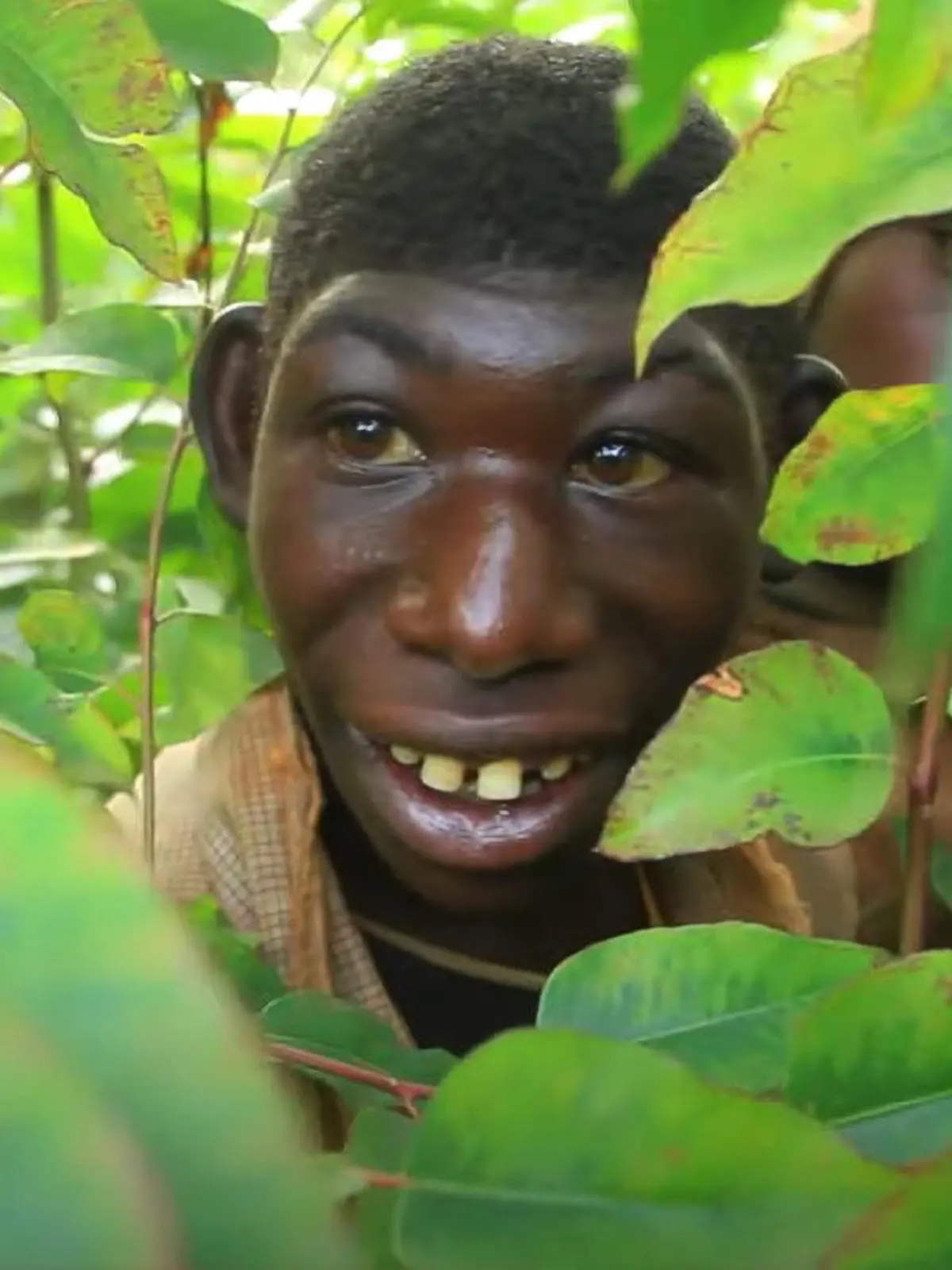 The 21-year old boy from Rwanda, who can't speak and eats grass and likes the jungle. (Newsflash)