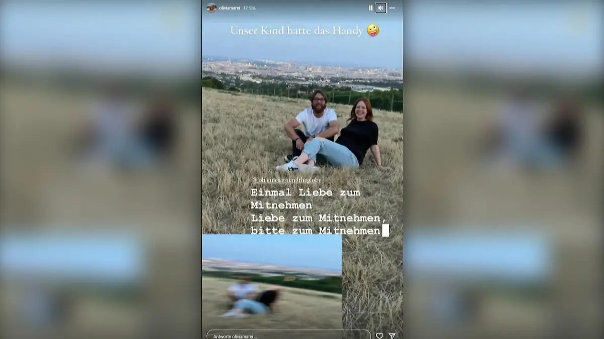 GZSZ-Schauspielerin Olivia Marei und Ehemann Johannes können sich das Lachen nicht verkneifen.