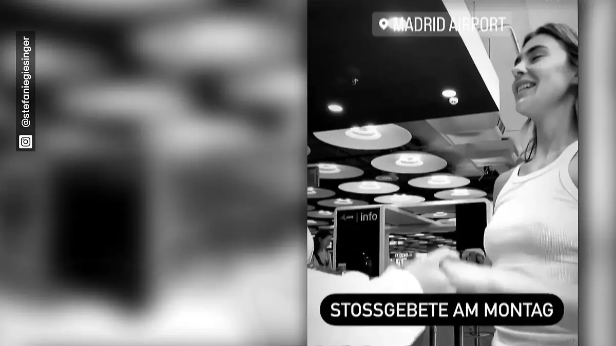 Stefanie Giesinger gestrandet in Madrid Chaos beim Urlaubsstart