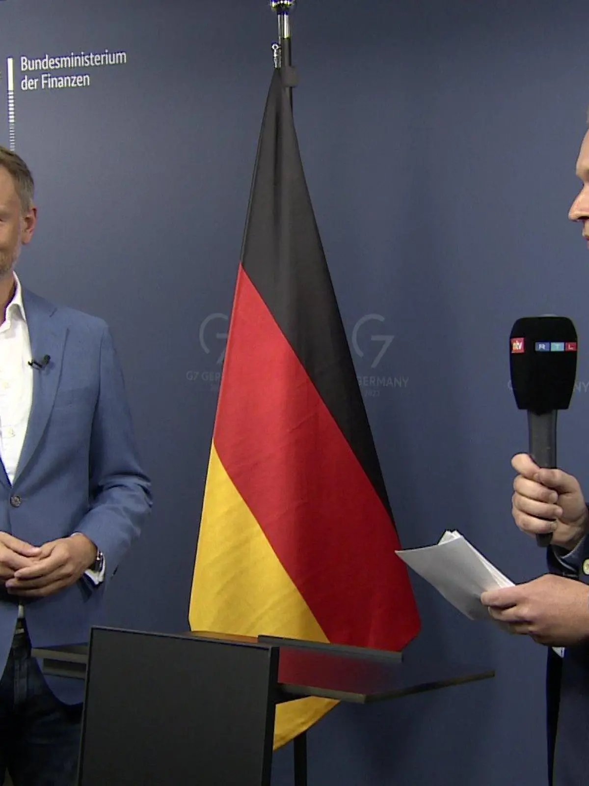 Finanzminister Christian Lindner (FDP) im RTL-Interview mit Philipp Sandmann.