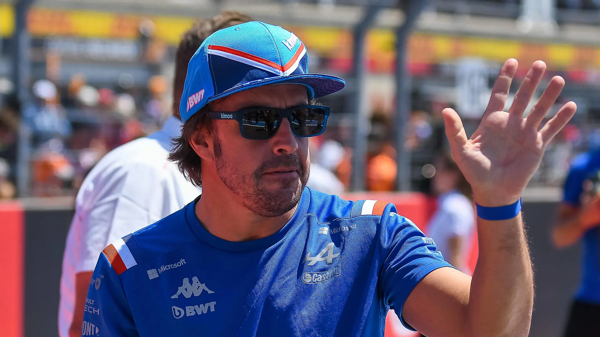  Fernando Alonso BWT Alpine F1 Team 14 bei der Fahrerparade, Grosser Preis von Frankreich 2022, Motorsport, Formel 1, 24.07.2022, Grosser Preis von Frankreich 2022, Motorsport, Formel 1, 24.07.2022 Le Castellet *** Fernando Alonso BWT Alpine F1 Team 14 at the drivers parade, French Grand Prix 2022, Motorsport, Formula 1, 24 07 2022, French Grand Prix 2022, Motorsport, Formula 1, 24 07 2022 Le Castellet Copyright: xEibner-Pressefotox EP_FSU
