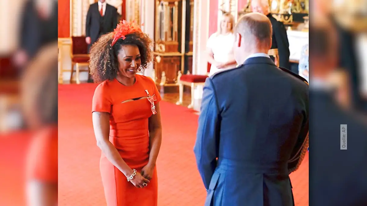 Mel B wird von Prinz William mit Ritterorden ausgzeichnet Einsatz gegen häusliche Gewalt