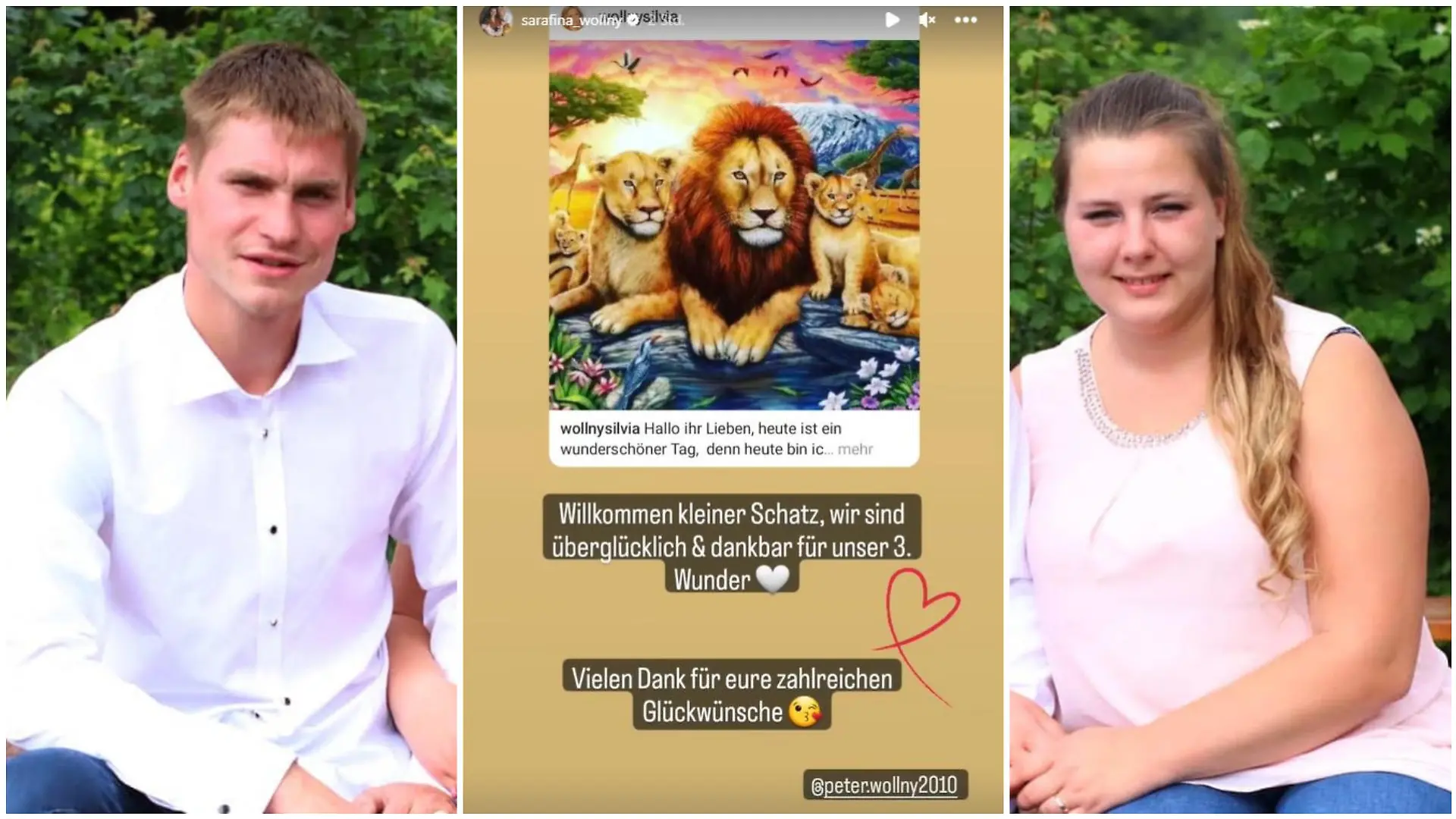 Sarafina Wollny teilt den Insta-Post von Mama Silvia und markiert ihren Mann Peter