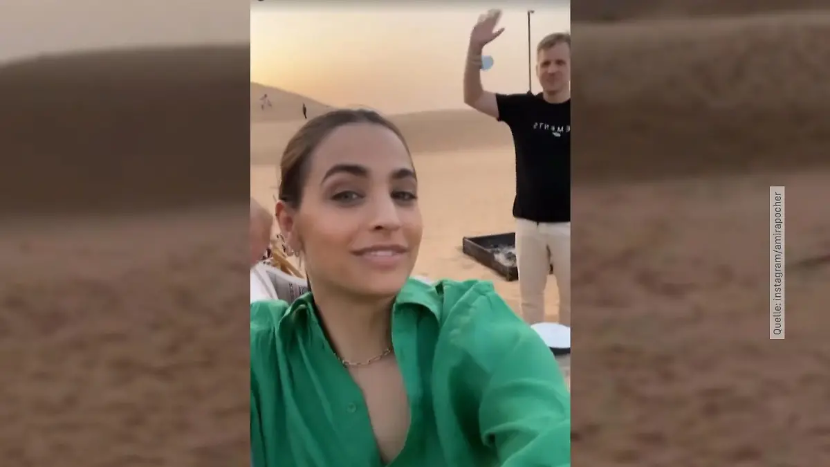 Oliver Pocher kuschelt seine Amira in der Wüste Sehr privater Urlaubs-Schnappschuss