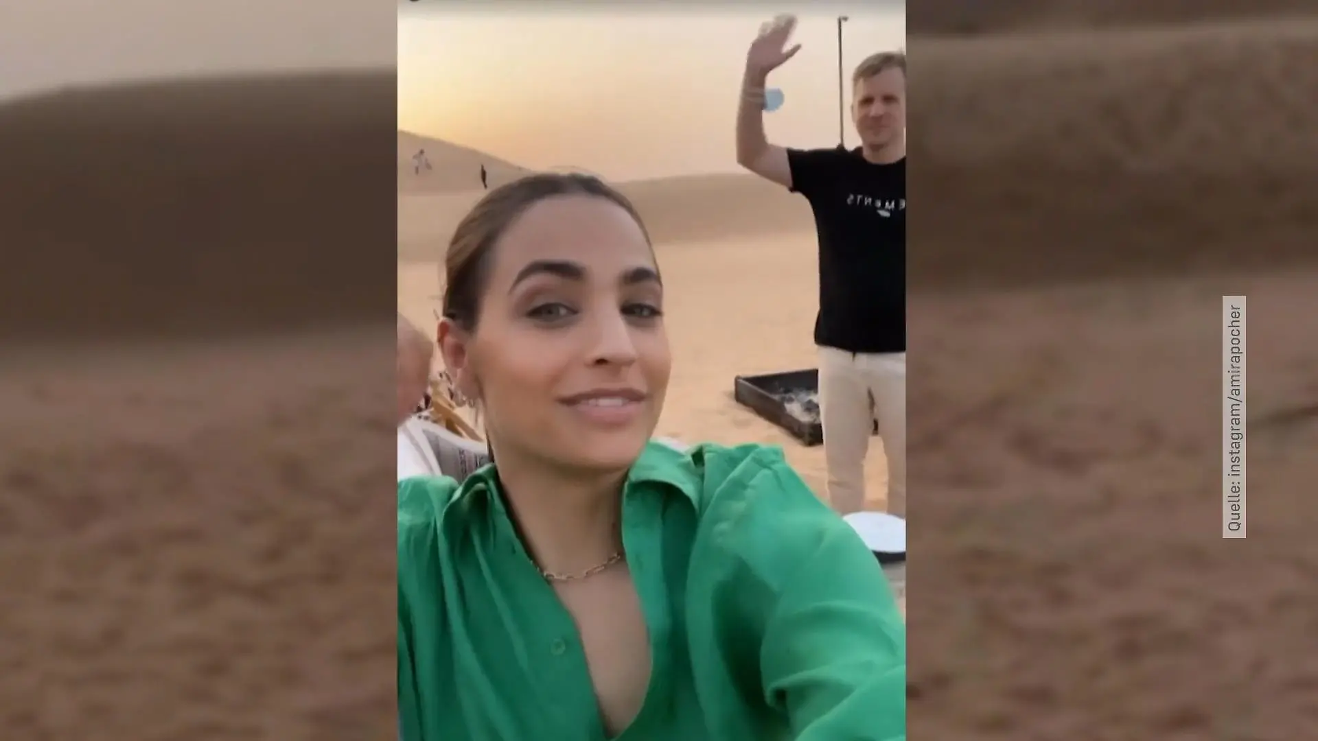 Oliver Pocher kuschelt seine Amira in der Wüste Sehr privater Urlaubs-Schnappschuss