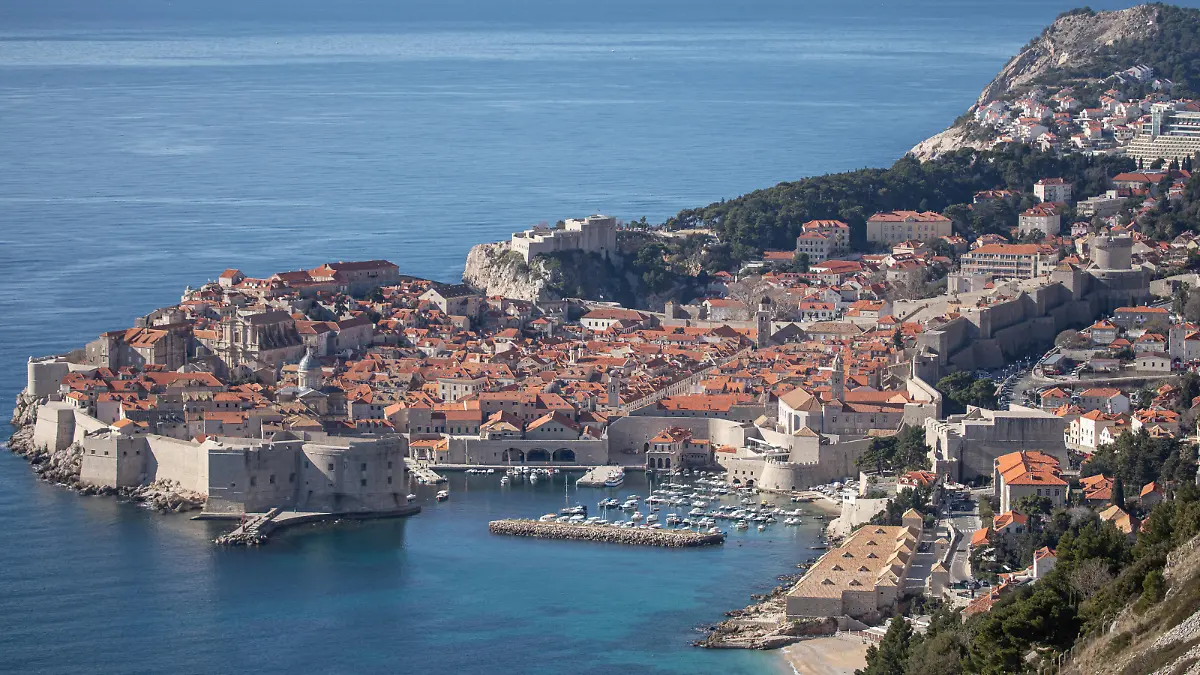 View of Dubrovnik, one of the most beautiful cities in the world, from Mount Srdj near Dubrovnik, Croatia on January 30, 2022. Photo: Grgo Jelavic/PIXSELL