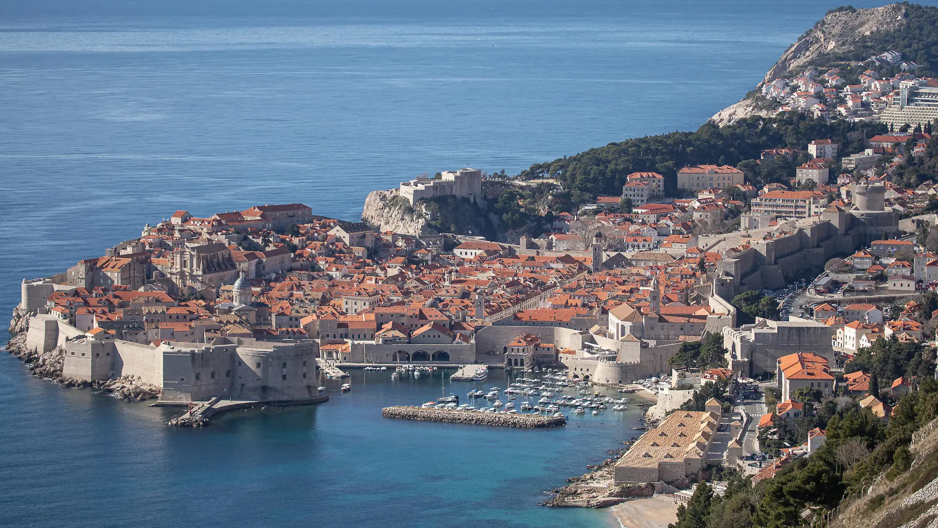 View of Dubrovnik, one of the most beautiful cities in the world, from Mount Srdj near Dubrovnik, Croatia on January 30, 2022. Photo: Grgo Jelavic/PIXSELL