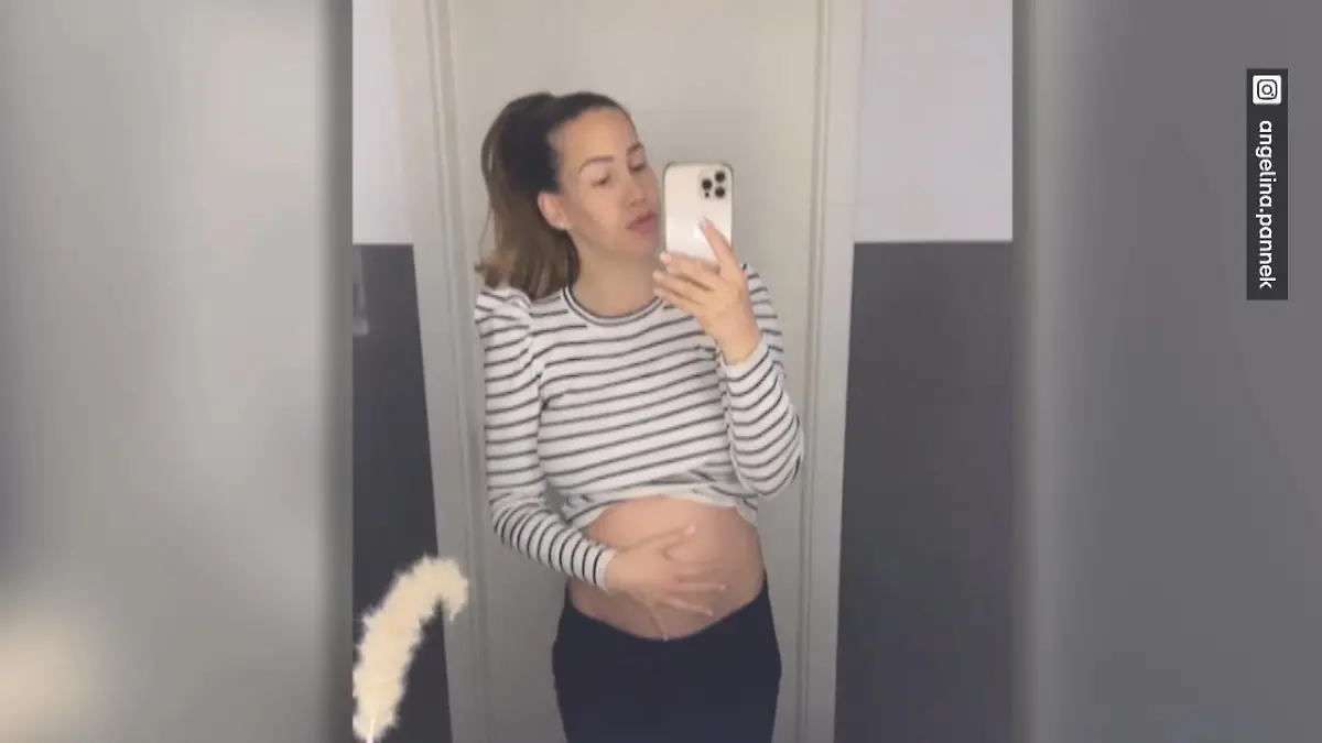 Angelina Pannek zeigt ihre Kugel Baby an Bord!