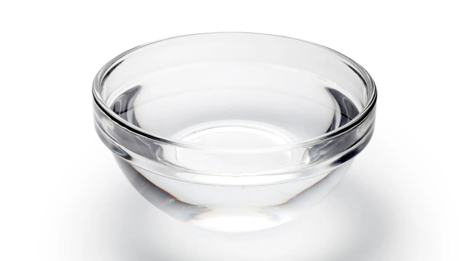 A bowl of water on white background