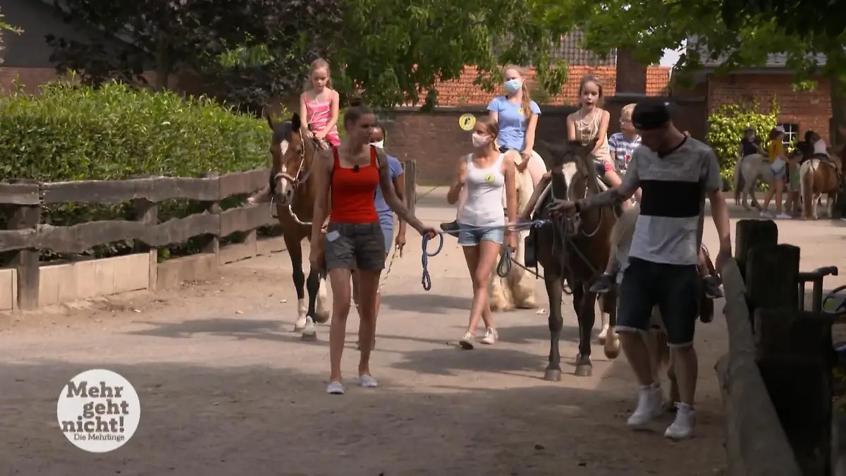 Reitstunde mit den Vierlingen Was ein Abenteuer