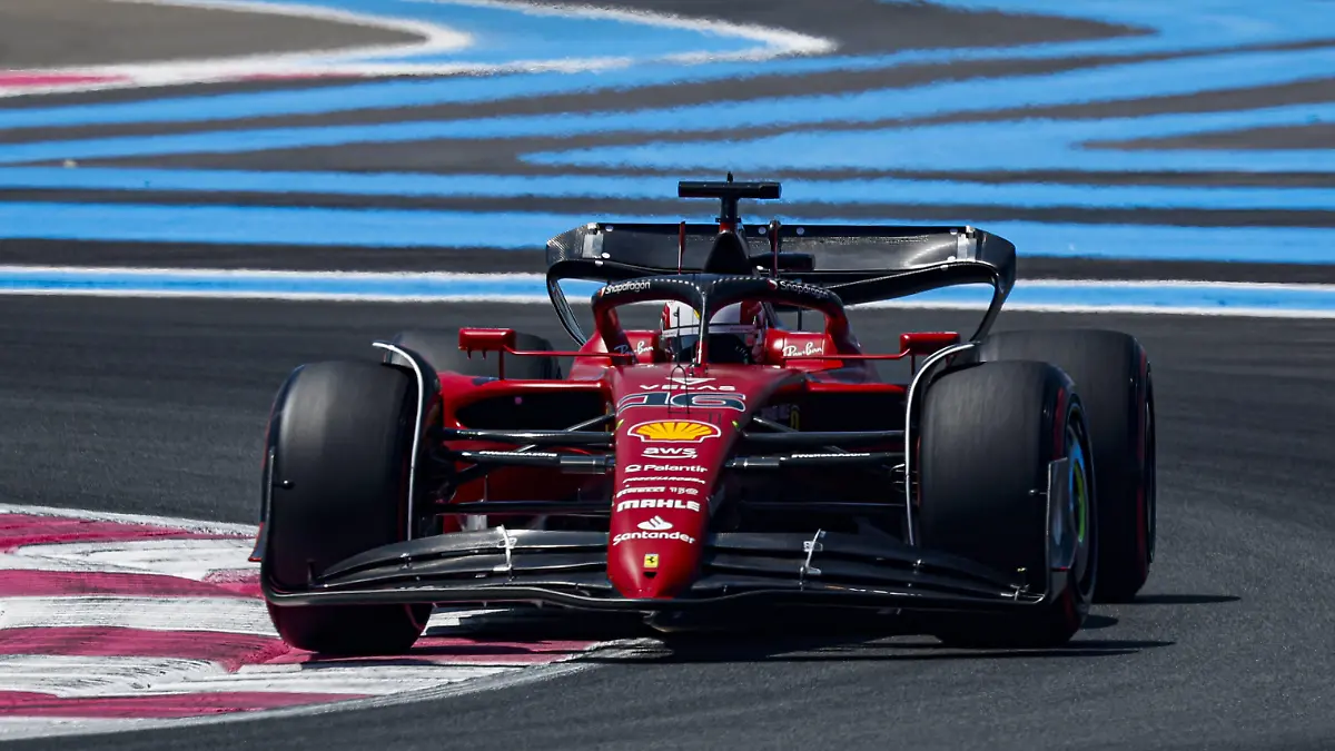 16 LECLERC Charles mco, Scuderia Ferrari F1-75, action during the Formula 1 Lenovo Grand Prix de France, French Grand Prix 2022, 12th round of the 2022 FIA Formula One World Championship, WM, Weltmeisterschaft from July 22 to 24, 2022 on the Circuit Paul Ricard, in Le Castellet, France - F1 - FRENCH GRAND PRIX 2022 DPPI/Panoramic PUBLICATIONxNOTxINxFRAxITAxBEL 00122028__DEL4404.JPG_
