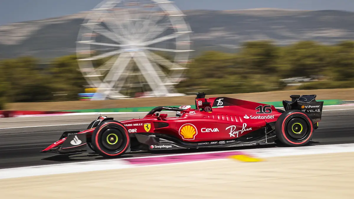 16 LECLERC Charles mco, Scuderia Ferrari F1-75, action during the Formula 1 Lenovo Grand Prix de France, French Grand Prix 2022, 12th round of the 2022 FIA Formula One World Championship, WM, Weltmeisterschaft from July 22 to 24, 2022 on the Circuit Paul Ricard, in Le Castellet, France - F1 - FRENCH GRAND PRIX 2022 DPPI/Panoramic PUBLICATIONxNOTxINxFRAxITAxBEL DC0A6060