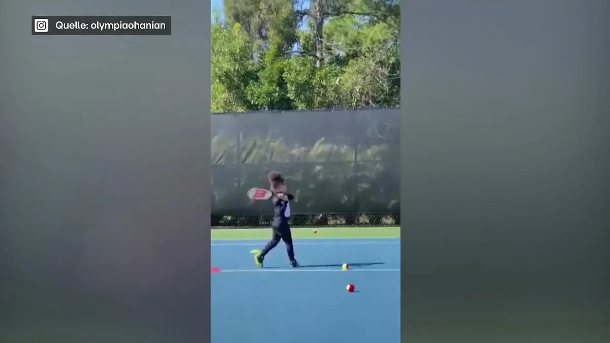 Schon mit 4 Jahren ein Tennisstar Tochter von Serena Williams