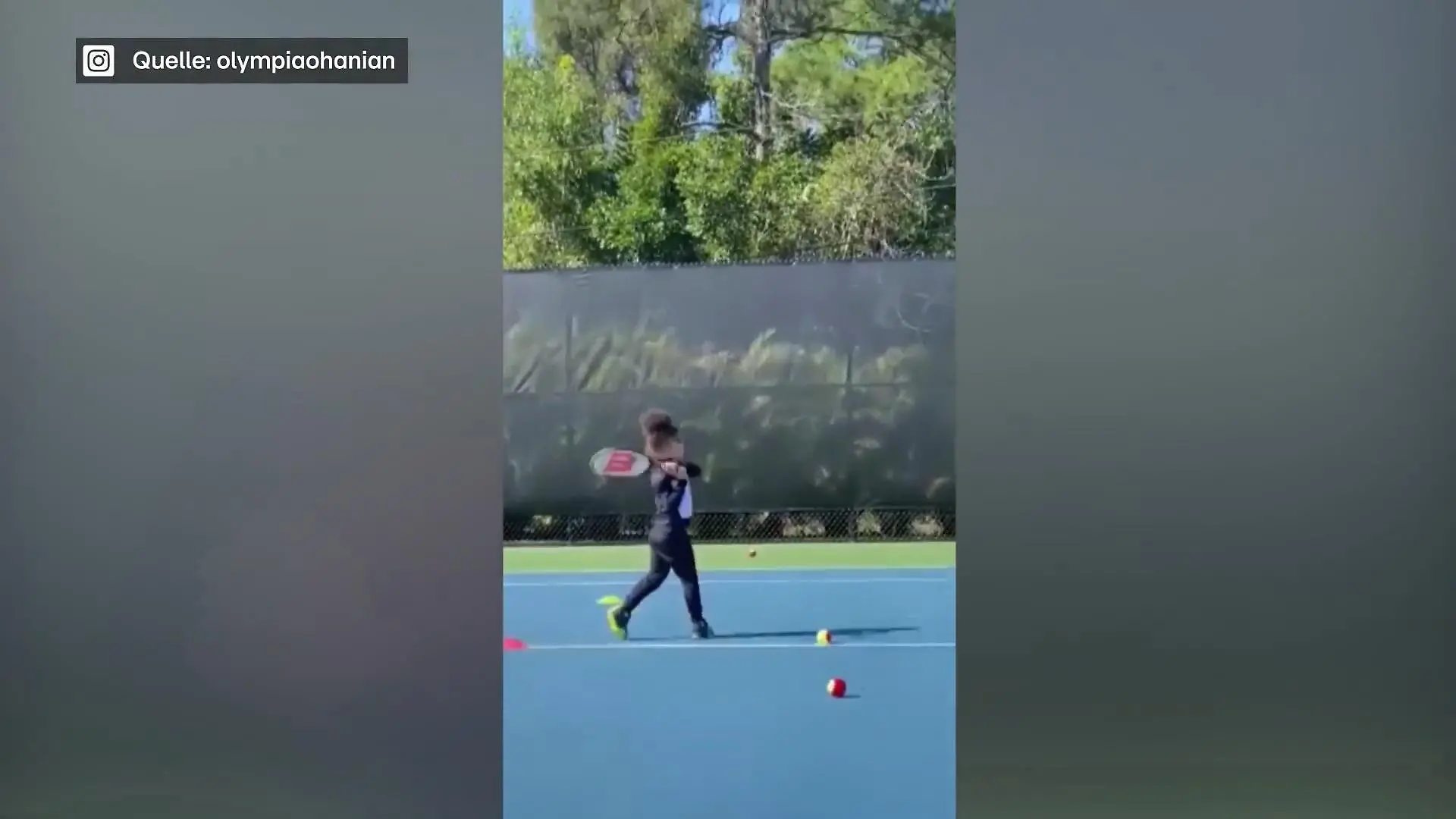 Schon mit 4 Jahren ein Tennisstar Tochter von Serena Williams