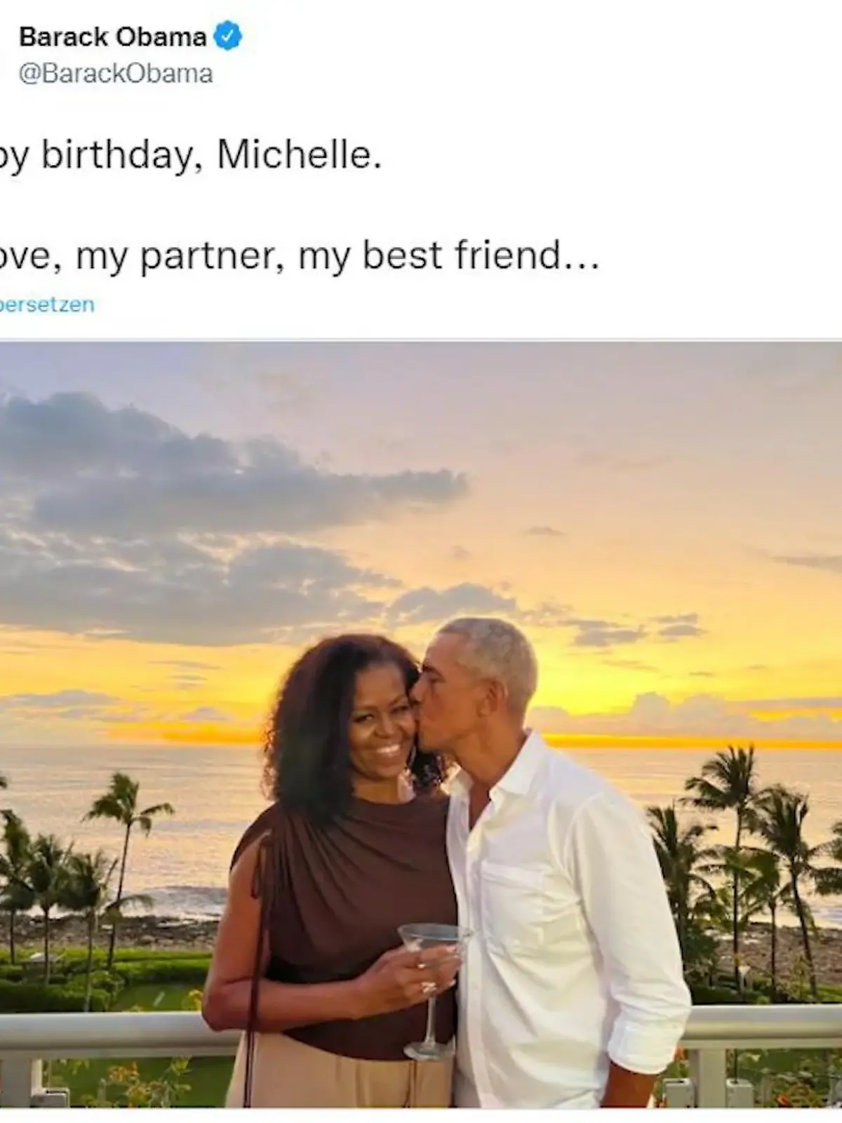 Bild zu: "Barack Obama gratuliert Michelle"