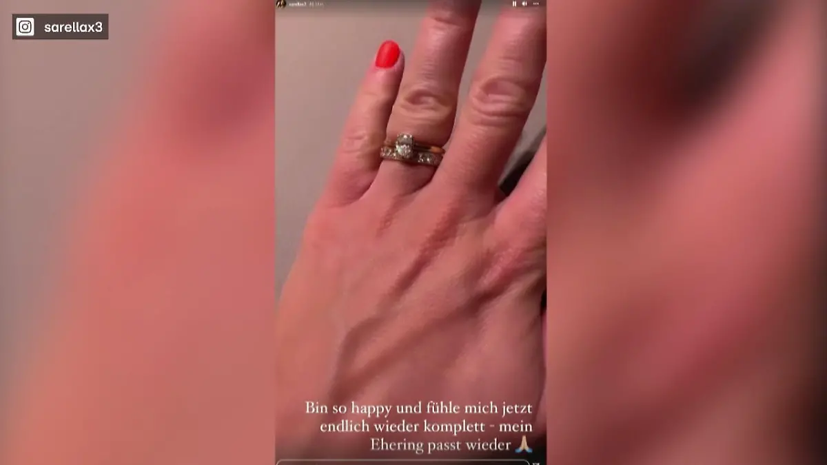 Endlich passt ihr Ehering wieder Sarah Engels "wieder komplett"